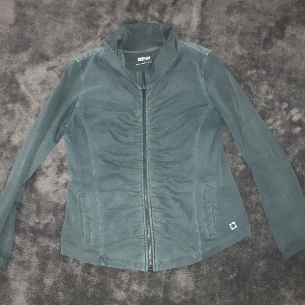 blue jacket top